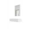 Toaletka z lustrem cama meble PAFOS 80×41,6×100 cm, biała matowa, rama MDF, 1 szuflada
