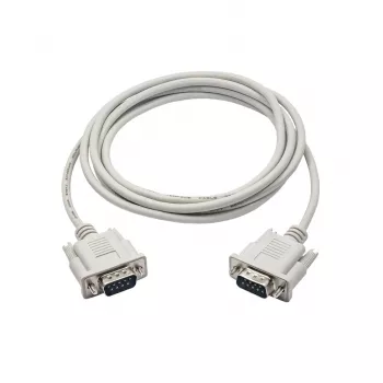 Kabel szeregowy RS-232 Akyga AK-CO-03, D-Sub 9-pin męski–męski, nieskrosowany, 2 m, biały