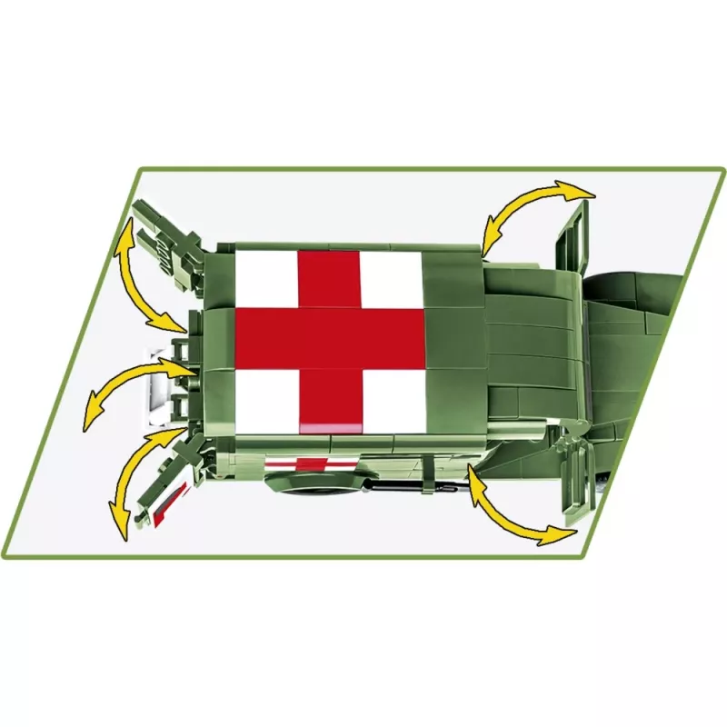 Klocki konstrukcyjne Cobi Dodge WC-54 Ambulans model 2257 zestaw budowlany 1:35