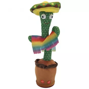 Tańczący Kaktus Zabawka z Sombrero Extralink Toys, Śpiewająca dla Dzieci LED USB