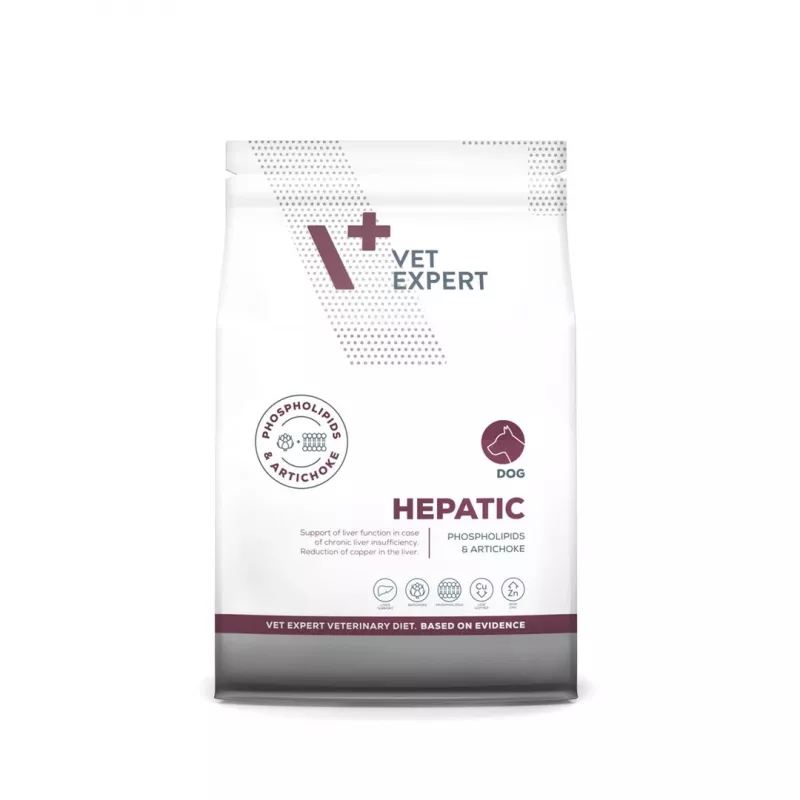 Sucha karma dla psa VETEXPERT Veterinary Diet Hepatic 2 kg — terapeutyczne wsparcie wątroby, 17,5% białka, 11,5% tłuszczu
