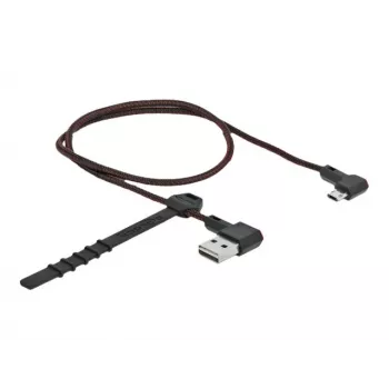Kabel USB DeLOCK EASY-USB 2.0 Typu-A na Micro-B Męski 0.5 m Czarny