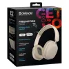 Bezprzewodowe słuchawki nauszne DEFENDER EEMOTION B640 BEŻOWE — binauralne, zamknięta akustyka, USB-C, AUX, 20–20000 Hz, 105 dB