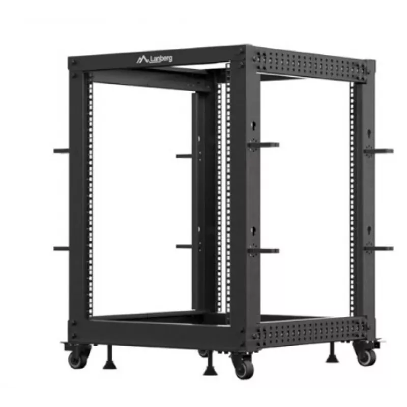 Stojący stelaż Lanberg OR01-6115-B 15U Czarny 600 kg nośność