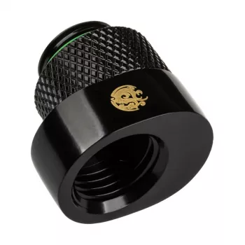 Adapter BitsPower X-Cross G1/4 cala męski na G1/4 cala żeński, przesunięcie 5 mm, matowa czerń