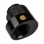 Adapter BitsPower X-Cross G1/4 cala męski na G1/4 cala żeński, przesunięcie 5 mm, matowa czerń