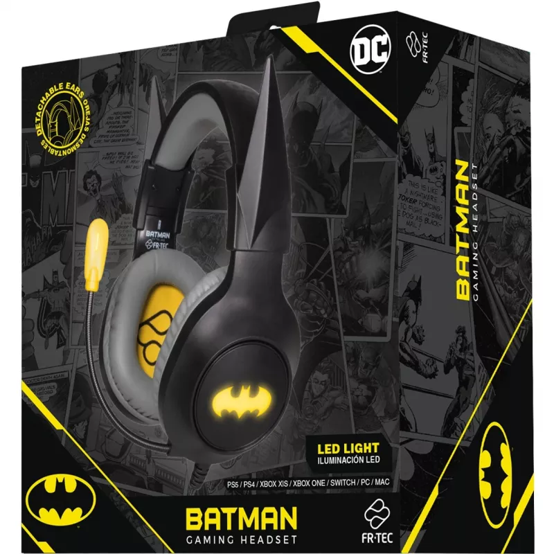 Słuchawki FR-TEC Gaming Headset Batman z Odłączanymi Uszami