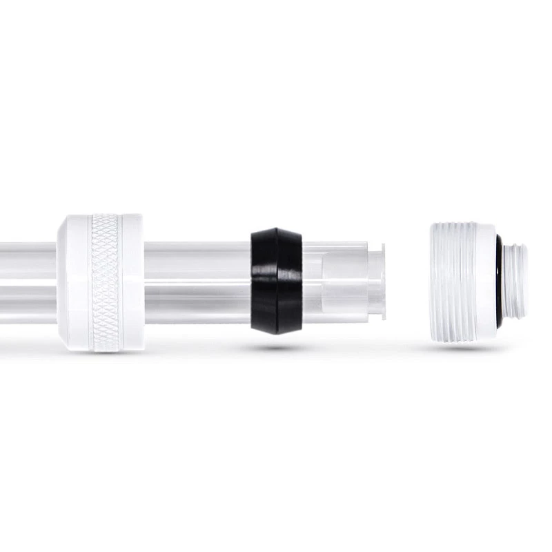 Złączka Alphacool 17484, mosiężna, biała, wysokość 23 mm, średnica 26 mm, opakowanie 6 szt.