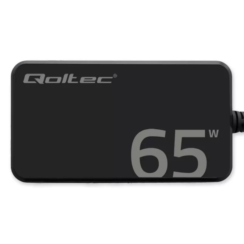 QOLTEC Charger 65W GaN Super Fast cienki PD 5-20V 3.25A USB-C