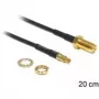 Kabel koncentryczny DeLOCK 88483 RG-174 0,2 m RP-SMA TS-9 Czarny