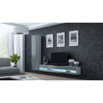 Cama stojak TV VIGO nowy 30/180/40 biały/szary połysk