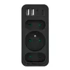 Rozgałęźnik zasilania MACLEAN MCE248 F/B — 3 gniazda AC (1x16A, 2x6A) i 4 porty USB (2xUSB‑A, 2xUSB‑C PD 20W), wtyczka EU, czarny
