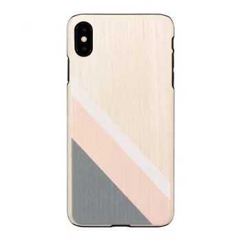 Etui na smartfon man and wood do iPhone XS Max — różowy garnitur, czarne