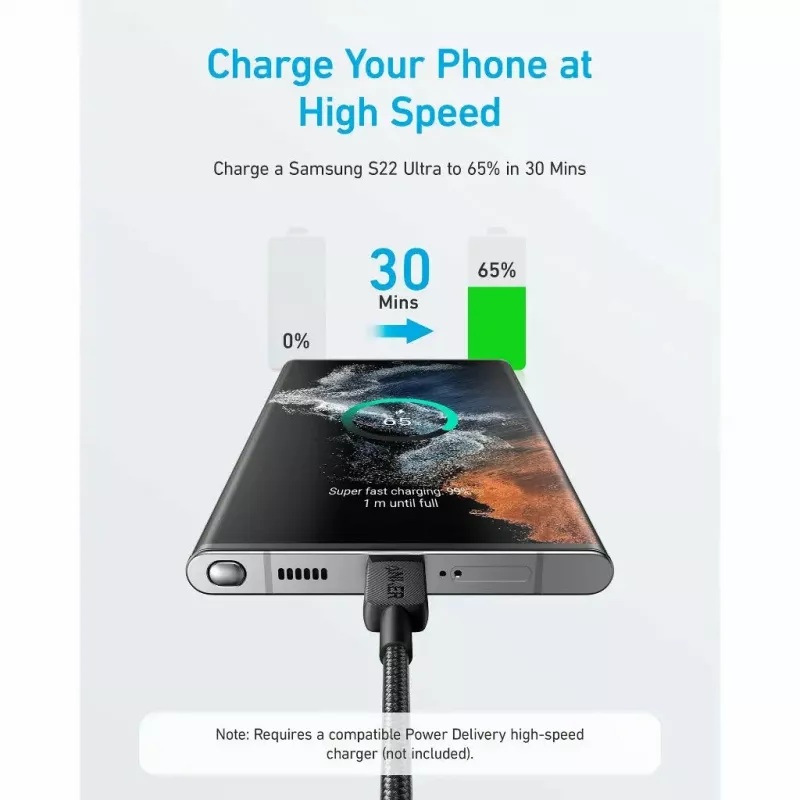 Kabel USB Anker 322 1,8 m USB C Szybkie ładowanie Transfer danych