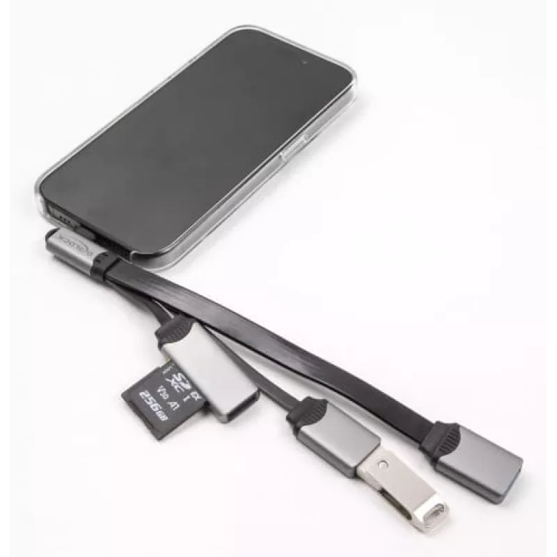 DeLOCK 64303 USB 3.2 Gen 1 Type-C Hub 5000 Mbit/s Szary