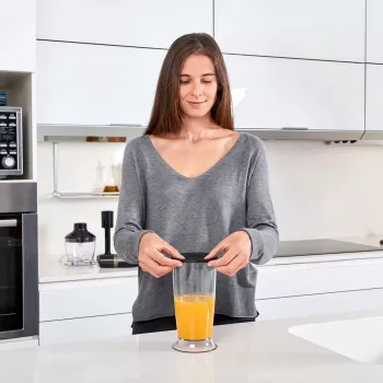 Blender ręczny Czarny & Decker BXHBA1500E — 1500 W blender ręczny z wałkiem ze stali nierdzewnej, 20 prędkości, rozdrabniacz, trzepaczka, funkcja pulse