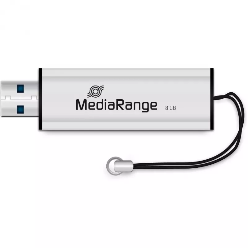 MediaRange SuperSpeed - Pendrive USB - 8GB - USB3.0 - Czarno/Srebrny (MR914)