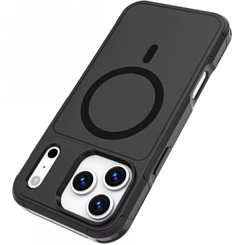 Etui brzegowe 4smarts Defend iPhone 17 Pro Max czarne 17,5 cm