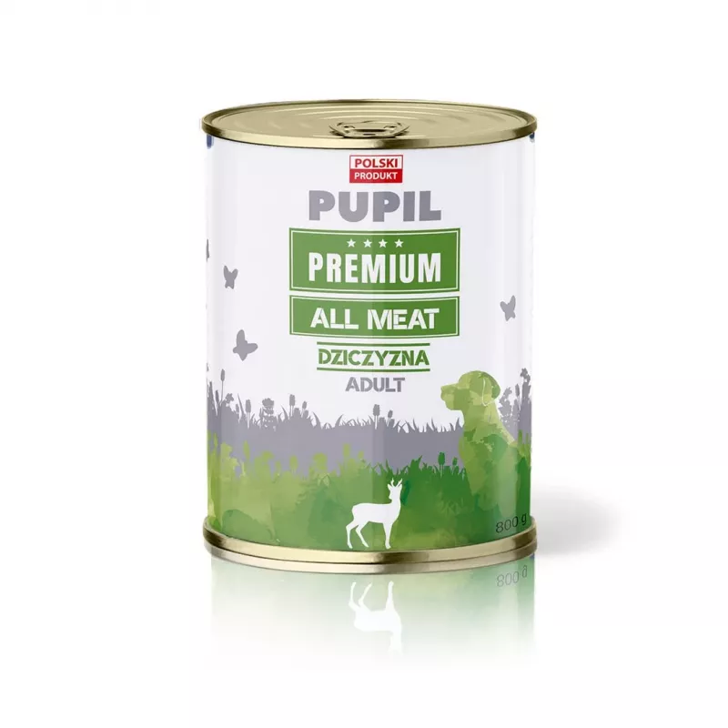 PUPIL Premium All Meat Venison - karma mokra dla psa - 800g