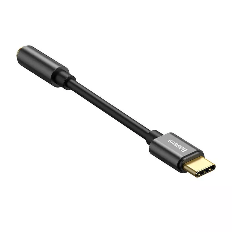 Przejściówka Baseus CATL54-01 Type-C na 3.5mm czarna