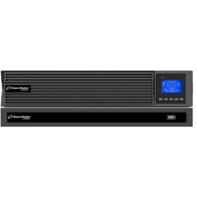 UPS rack Powerwalker Vfi 1000 Licr Iot PF1 ON-LINE 1000VA 8X Iec C13 USB-B RS-232 LCD 2U