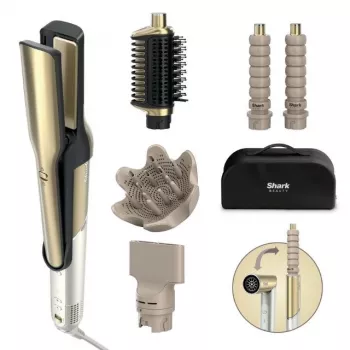 Multistyler do włosów Shark HD6052SEU 6-w-1 — 1500W, ceramiczny, 100–150°C, technologia przepływu powietrza, koncentrator, etui podróżne