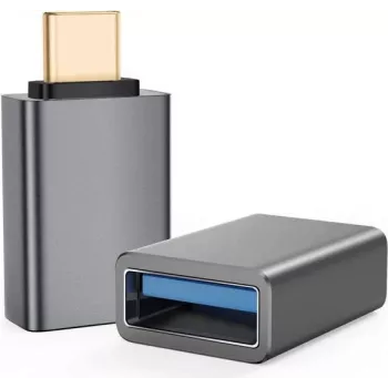 Adapter OTG helos 288362 — USB 3.1 A (żeński) na złącze USB Type‑C, ciemnoszary