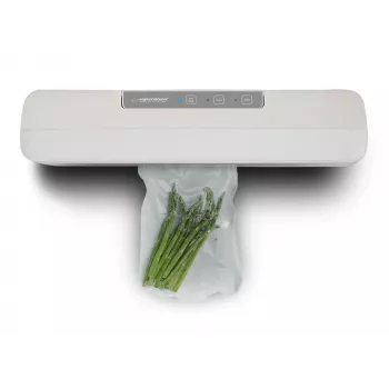 Blatowy próżniowy zgrzewacz do żywności ESPERANZA EKV001 — kompaktowy, biały, szerokość zgrzewania 30 cm, 107 W, 220–240 V