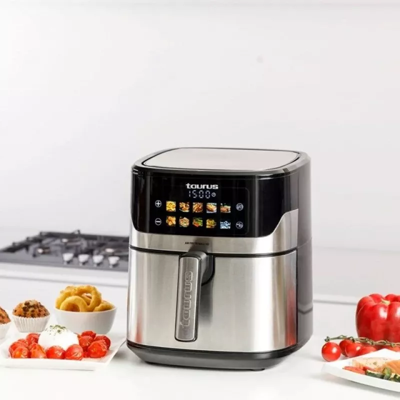 Frytkownica beztłuszczowa Taurus Air Fry 7S 1600 W 6,5 l, stal nierdzewna, 8 programów, 80–200 °C, sterowanie dotykowe