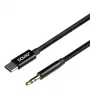 Kabel audio Savio CL-187 1m Czarny Męski na Męski