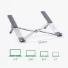 Podstawka pod laptop UGREEN LP451 regulowana stop aluminium na laptopy 8–17 cali, 5 pozycji, srebrna