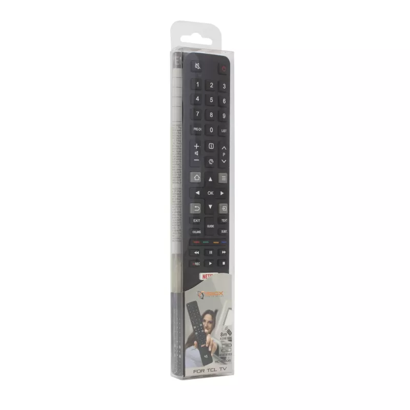Pilot zdalnego sterowania SBOX RC-01406 do telewizorów TCL — kompatybilny zamiennik do wielu modeli TCL