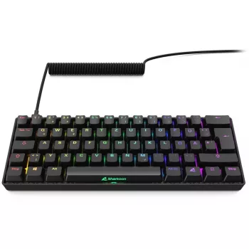 Sharkoon 100065629 klawiatura Home USB QWERTZ niemiecka czarna