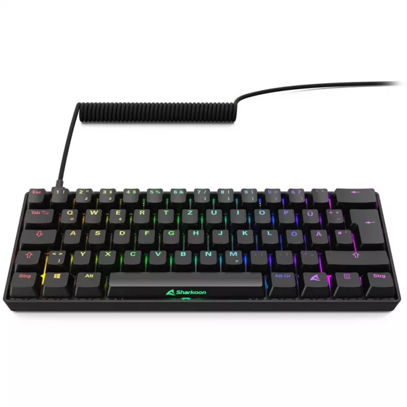 Sharkoon 100065629 klawiatura Home USB QWERTZ niemiecka czarna