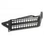 DeLOCK 19-inch Keystone Patch Panel 48 portów z odciążką 2U kątowy czarny