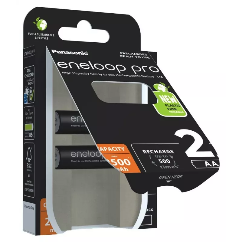 Akumulatory PANASONIC ENELOOP PRO AA 2500 mAh 2 szt. (BK-3HCDE/2CP)