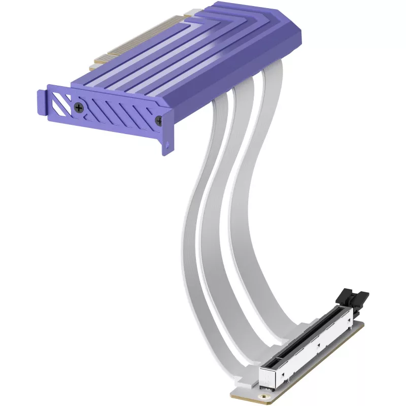 Kabel HYTE PCIe 5.0 Hyper Riser, model ACC-HYTE-PCIE50-TM, 20 cm, fioletowy/biały