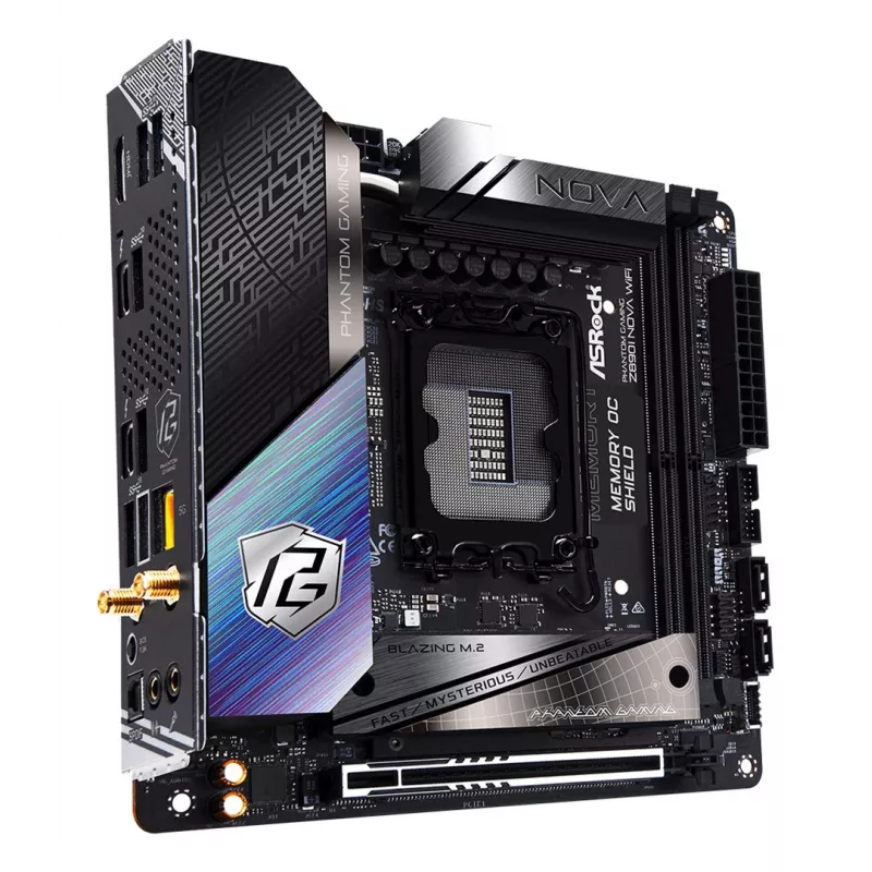 Płyta główna ASRock Phantom Gaming Z890I Nova WiFi — Intel Z890, LGA 1851, mini ITX, DDR5, 2x M.2, Wi‑Fi 6E/7, 5Gb LAN, Thunderbolt