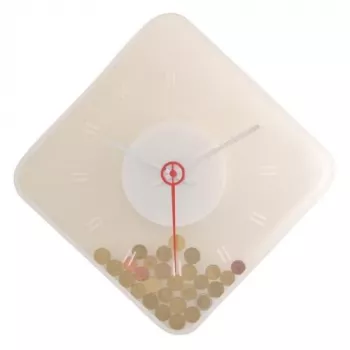 Zegar NeXtime 3006 Coins, 35x35 cm, ścienny, przezroczysty