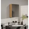 Szafka łazienkowa wisząca top e shop POLA 1DL ARTISAN — rama w kolorze dębu, 400×220×600 mm, 3 półki