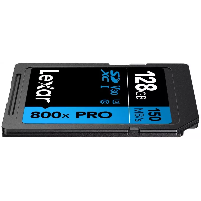 Karta pamięci SDXC Lexar 128GB UHS-I 800xPRO Class 10 U3 V30 — 150 MB/s odczyt, 45 MB/s zapis, czarna