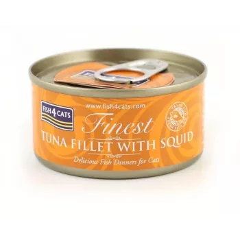 FISH4CATS Tuna fillet with squid - mokra karma dla kota - 70g