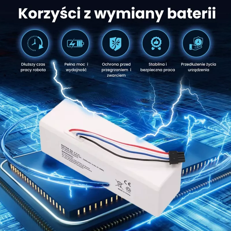 Bateria do Xiaomi Robot 1C P1904-4S1P-MM, 3200mAh, 47,36Wh, STYTJ01ZHM Mijia 1C P1904-4S1P-MM (Dreame MC1808)