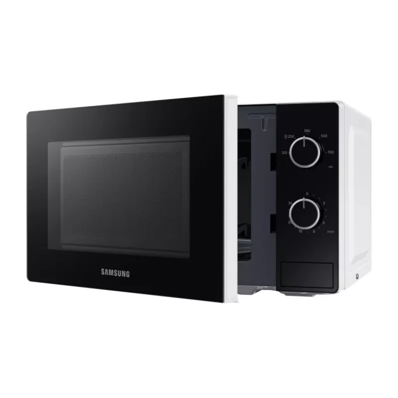 Kuchenka mikrofalowa solo Samsung MS20A3010AH, wolnostojąca, pojemność 20 l, 700 W, sterowanie pokrętłami, czarna