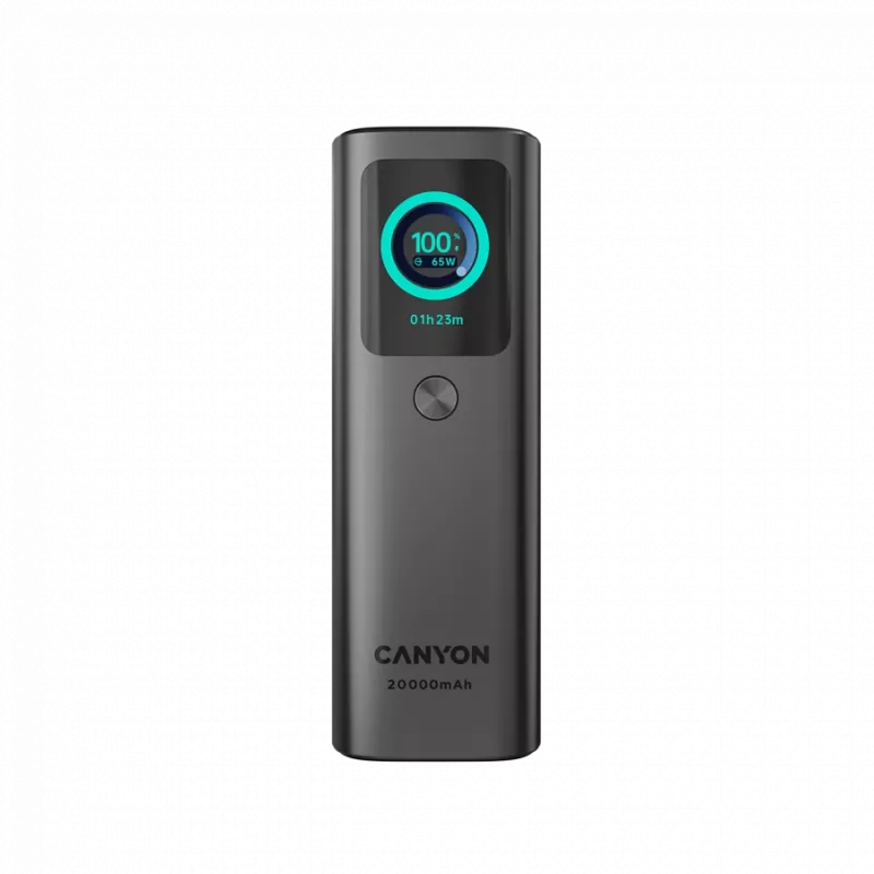 CANYON Powerbank z wbudowanym kablem OnPower 265 20000mAh 165W Aluminium Ciemnoszary