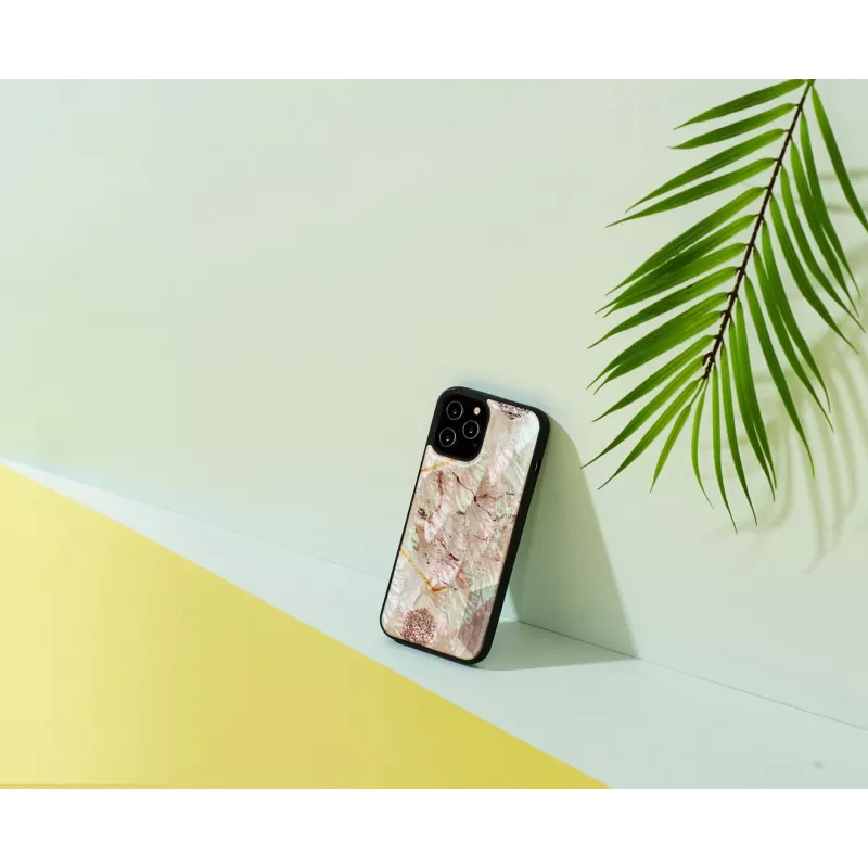 Etui ochronne iKins do Apple iPhone 12 / 12 Pro — wzór różowego marmuru