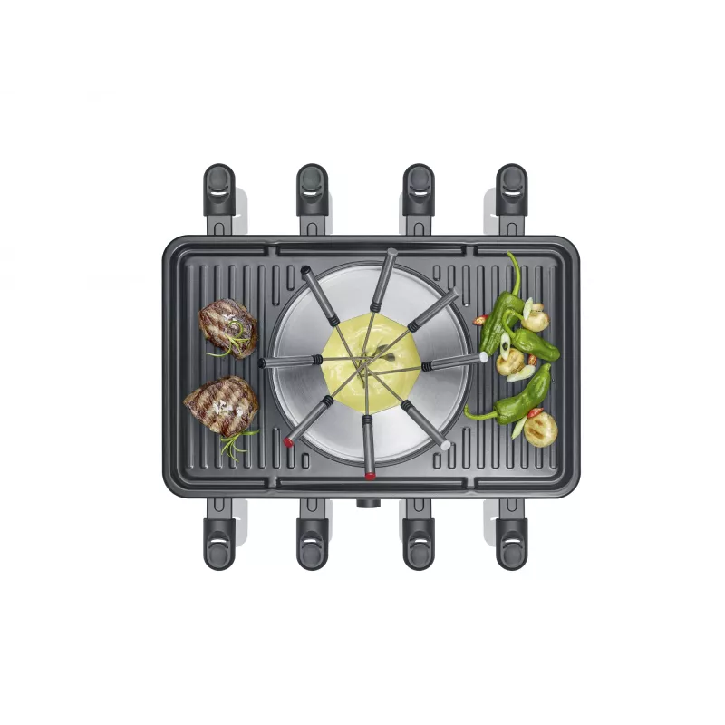 Grill do raclette Severin RG 2347 8 osób 1400 W Czarny