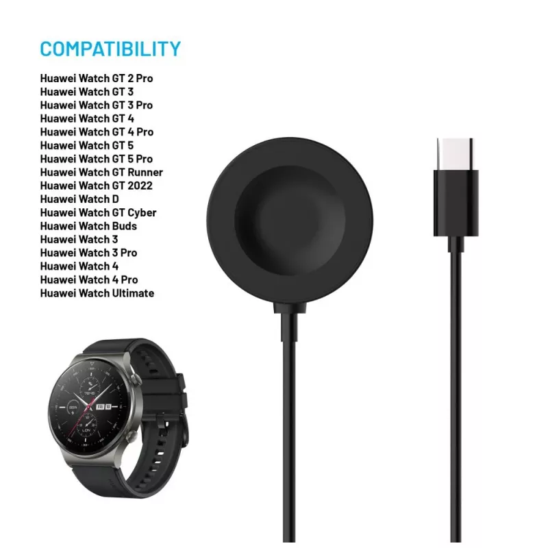 Kabel USB-C do Huawei Watch GT/GT 3 Pro/Watch 4/4 Pro/Watch 5/5 Pro marki FIXED