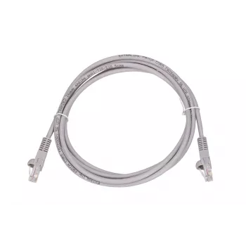 Kabel krosowy LAN Extralink Kat.5e UTP 2 m, RJ-45 do RJ-45, szary