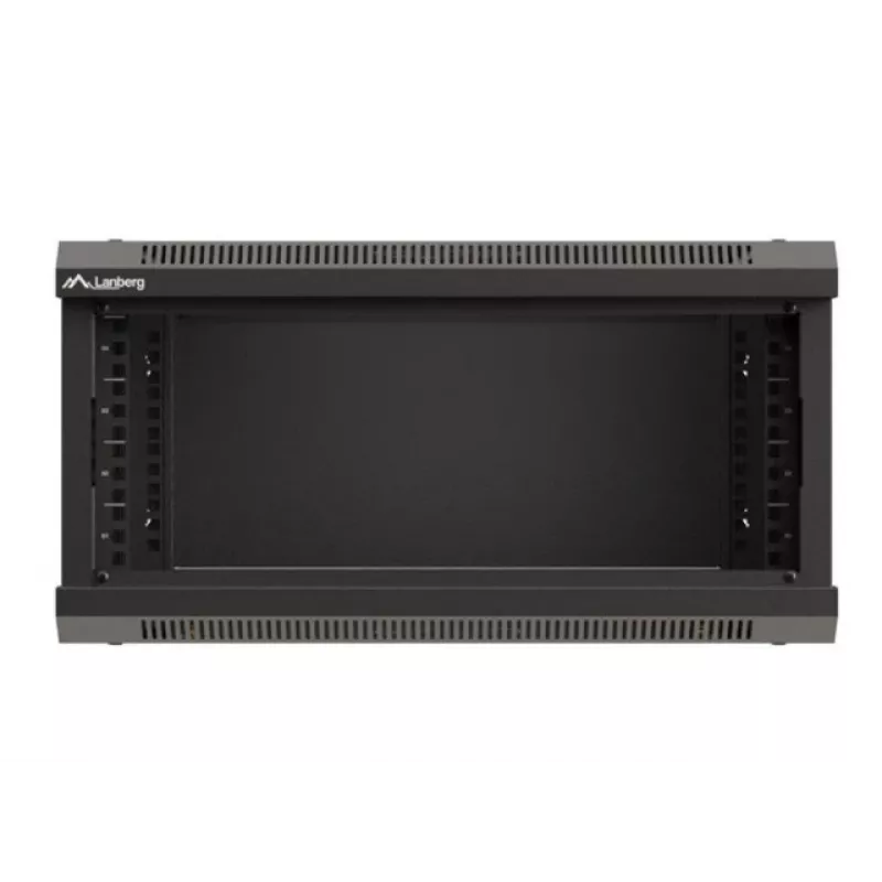 Szafka rackowa naścienna LANBERG WF03-5304-10B 19 cali 4U czarna, drzwi szklane